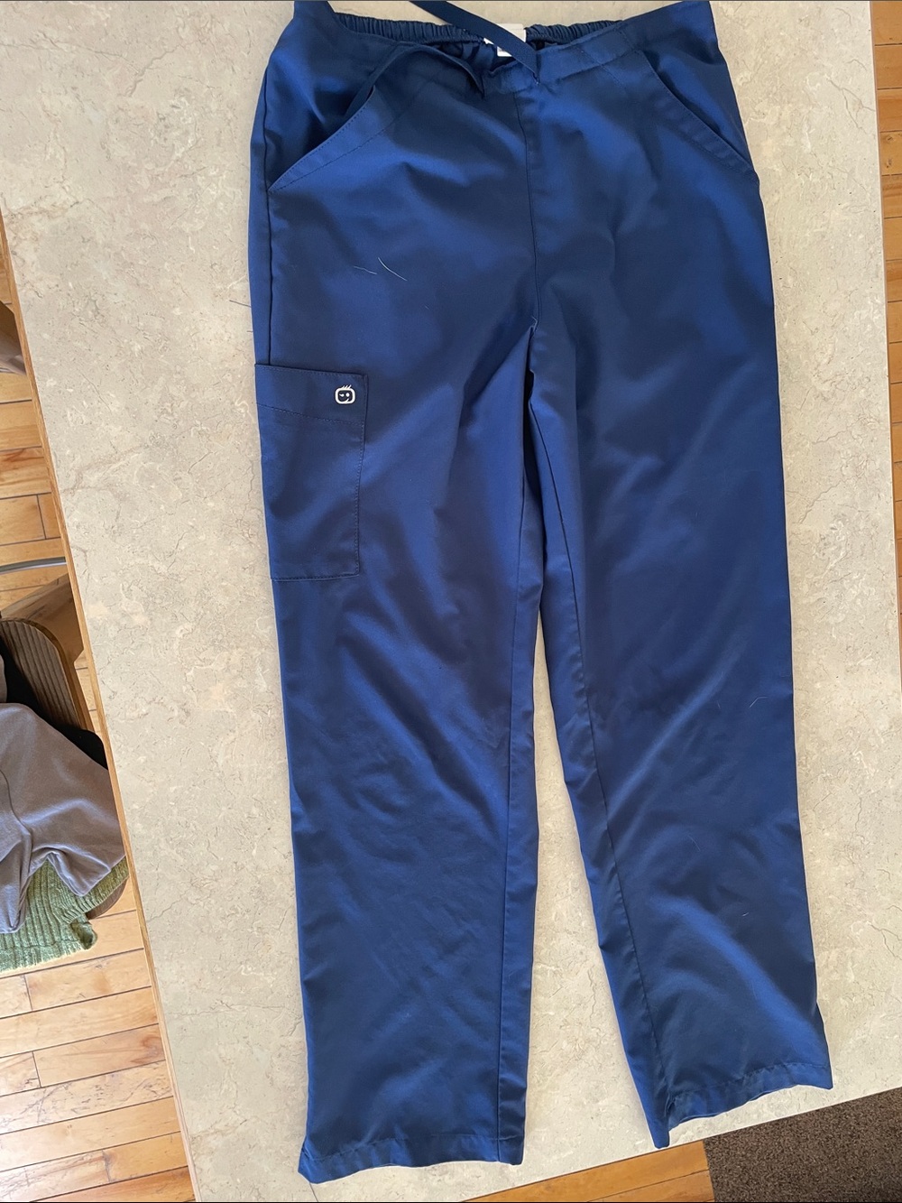 Wink Straight-Leg Scrub Pants in Navy Blue